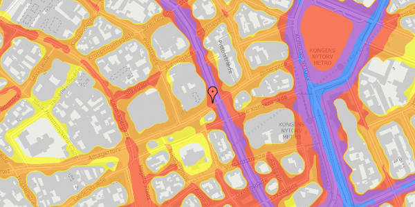 Trafikstøjkort på Østergade 34, 1100 København K