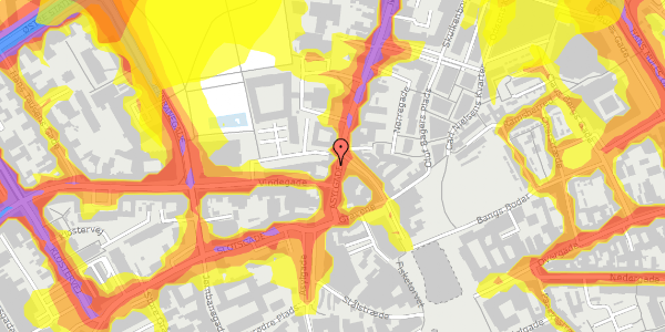 Trafikstøjkort på Asylgade 22, 5000 Odense C