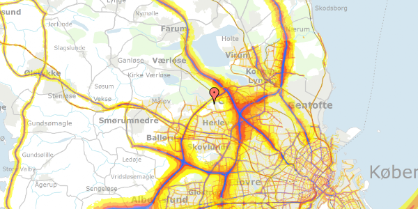 Trafikstøjkort på Tibbevangen 33, 2730 Herlev