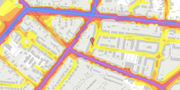 Trafikstøjkort på Gyldenløvesgade 15, 5000 Odense C