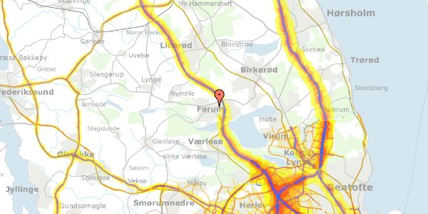 Trafikstøjkort på Bygmarken 7, 1. , 3520 Farum