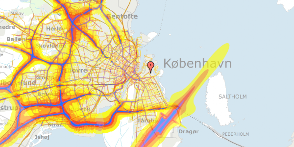 Trafikstøjkort på Hf. Kløvermarken 14, 2300 København S