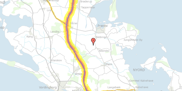 Trafikstøjkort på Ronesbanke 31, 4720 Præstø