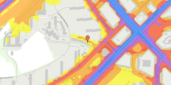 Trafikstøjkort på Åbenrågade 9A, 4. 3, 8000 Aarhus C