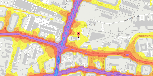 Trafikstøjkort på Kilevej 8, 2000 Frederiksberg