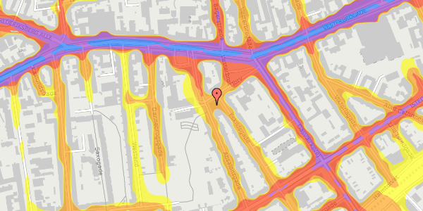 Trafikstøjkort på Absalonsgade 9, 2. th, 1658 København V