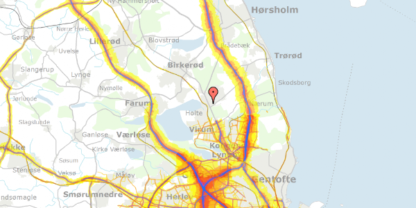 Trafikstøjkort på Ernst Bojesens Vej 5A, 2. , 2840 Holte