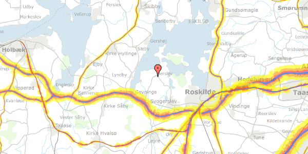 Trafikstøjkort på Herslev Bygade 19A, 4000 Roskilde