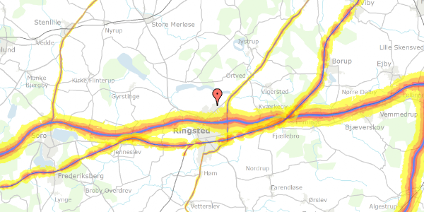 Trafikstøjkort på Benløse By 62, 4100 Ringsted