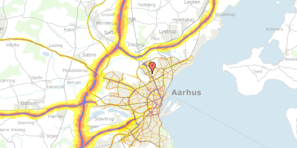 Trafikstøjkort på Brendstrupgårdsvej 9B, st. 3, 8200 Aarhus N