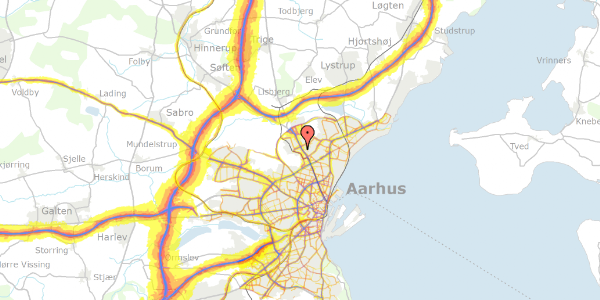 Trafikstøjkort på Brendstrupgårdsvej 9E, 1. 9, 8200 Aarhus N