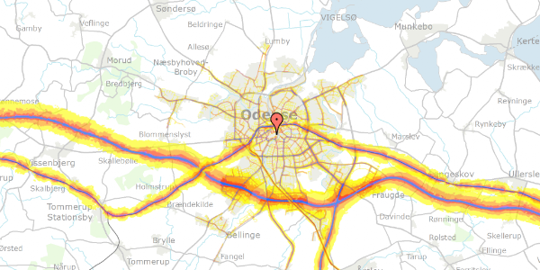 Trafikstøjkort på Pantheons Passage 6, 3. , 5000 Odense C