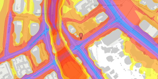 Trafikstøjkort på Vesterbrogade 4A, 4. th, 1620 København V