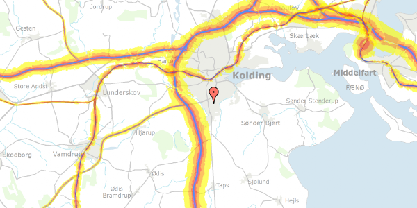 Trafikstøjkort på Vonsildvej 17, 6000 Kolding