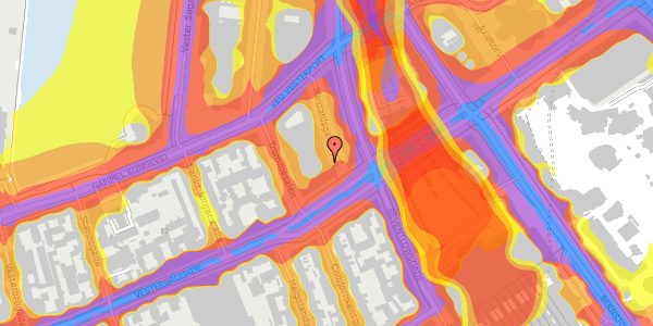 Trafikstøjkort på Meldahlsgade 1, 6. , 1613 København V