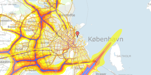 Trafikstøjkort på Kastellet 13, 2100 København Ø