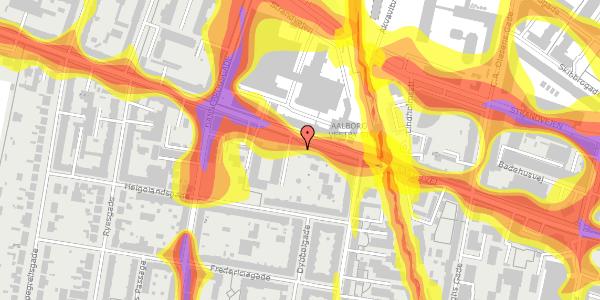 Trafikstøjkort på Kastetvej 29, st. th, 9000 Aalborg