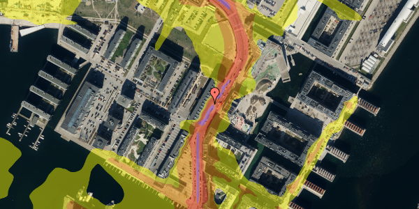 Trafikstøjkort på Støberigade 8, 1. 4, 2450 København SV