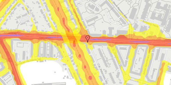 Trafikstøjkort på Finsensvej 83, st. , 2000 Frederiksberg