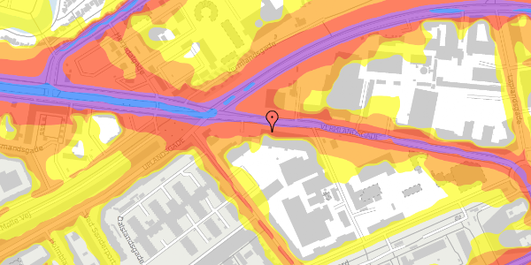 Trafikstøjkort på Vermlandsgade 46, st. , 2300 København S