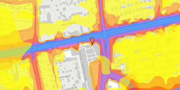 Trafikstøjkort på Glostrup Shoppingcenter 37, st. , 2600 Glostrup