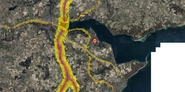 Trafikstøjkort på Rønnevang 1C, st. 8, 7080 Børkop