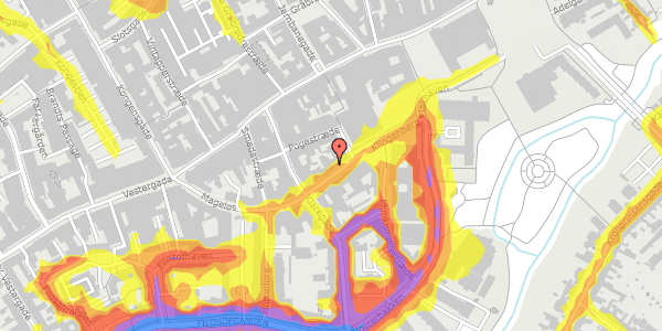 Trafikstøjkort på Skt. Knuds Kirkestræde 11B, 5000 Odense C