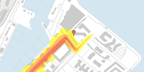 Trafikstøjkort på Bernhardt Jensens Boulevard 103, st. , 8000 Aarhus C