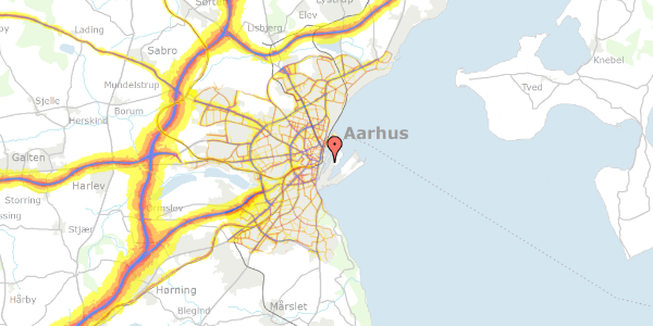 Trafikstøjkort på Danziggade 2, 4. , 8000 Aarhus C