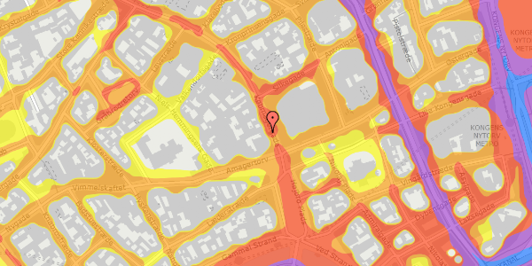 Trafikstøjkort på Købmagergade 3, 2. , 1150 København K