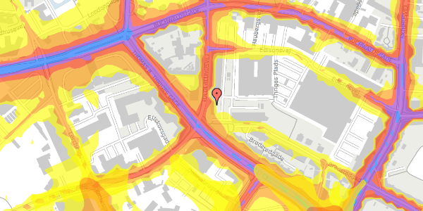 Trafikstøjkort på Tolderlundsvej 1, 5000 Odense C