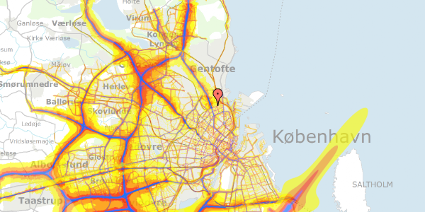 Trafikstøjkort på Hans Knudsens Plads 3D, st. , 2100 København Ø