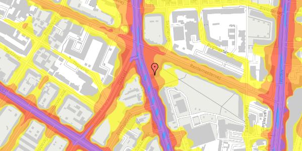 Trafikstøjkort på Frederiksborgvej 32, 1. , 2400 København NV