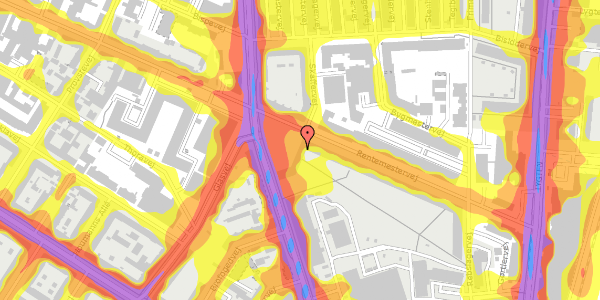 Trafikstøjkort på Frederiksborgvej 40, 2. tv, 2400 København NV