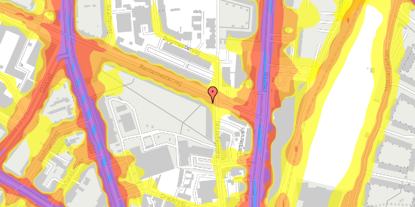 Trafikstøjkort på Rentemestervej 5, 1. tv, 2400 København NV