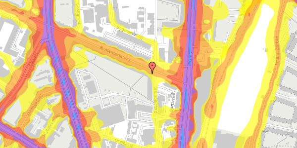 Trafikstøjkort på Rentemestervej 5, 3. th, 2400 København NV