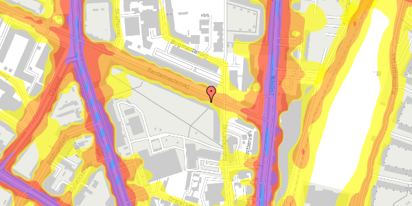 Trafikstøjkort på Rentemestervej 7A, 2. th, 2400 København NV