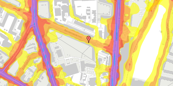 Trafikstøjkort på Rentemestervej 7B, 1. th, 2400 København NV