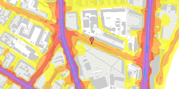 Trafikstøjkort på Rentemestervej 11B, 1. th, 2400 København NV