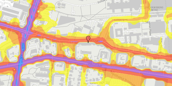 Trafikstøjkort på Howitzvej 51A, st. , 2000 Frederiksberg