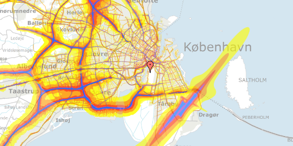 Trafikstøjkort på Islands Brygge 84, 2300 København S