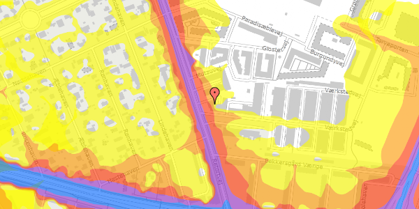 Trafikstøjkort på Retortvej 47, 2500 Valby