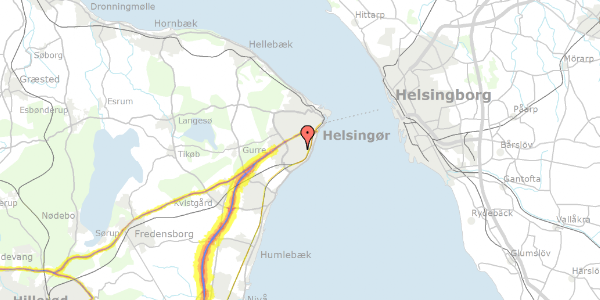 Trafikstøjkort på Rønnebær Alle 38, . 8, 3000 Helsingør