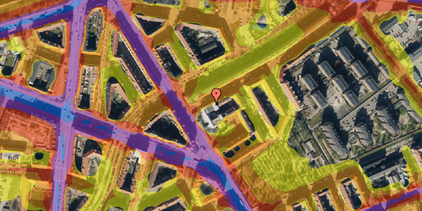 Trafikstøjkort på Uplandsgade 6A, 2. 207, 2300 København S