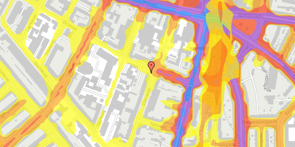 Trafikstøjkort på Svanevej 14, 2. , 2400 København NV