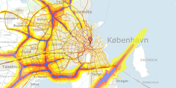 Trafikstøjkort på Valkendorfsgade 7B, 3. , 1151 København K