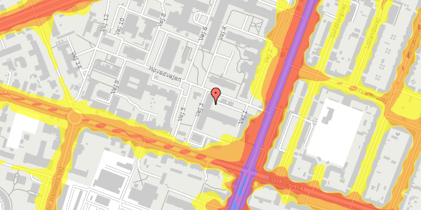 Trafikstøjkort på Hovedvejen 17, 3. 343, 2000 Frederiksberg