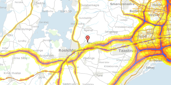 Trafikstøjkort på Marken 1, 4000 Roskilde