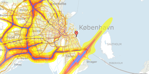 Trafikstøjkort på Lergravsvej 66, 4. tv, 2300 København S