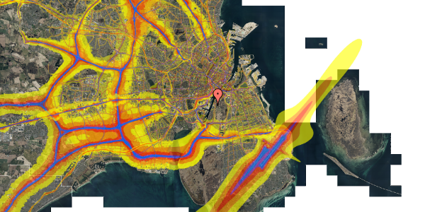 Trafikstøjkort på Islands Brygge 92, 13. mf, 2300 København S